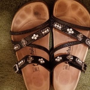 Birkenstock Betula Embossed, Jeweled Sandals
